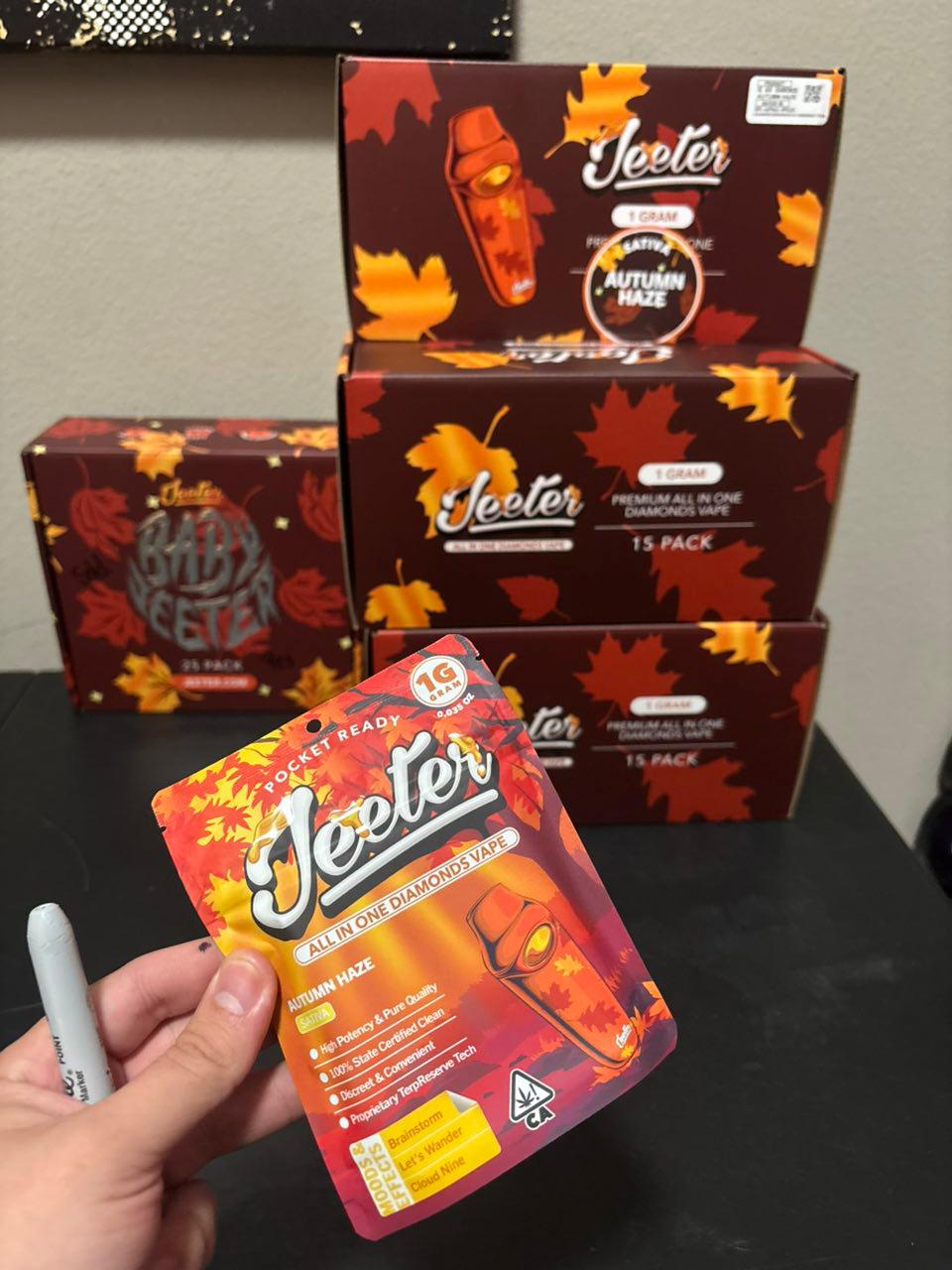 Buy Jeeter Autumn Haze All-In-One Diamonds Vape Online Jeeter Autumn Haze All-In-One Diamonds Vape